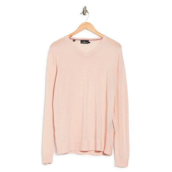 RODD & GUNN Springston Wool V-Neck Sweater Rose (Peach) XX-Large NEW - Picture 1 of 6